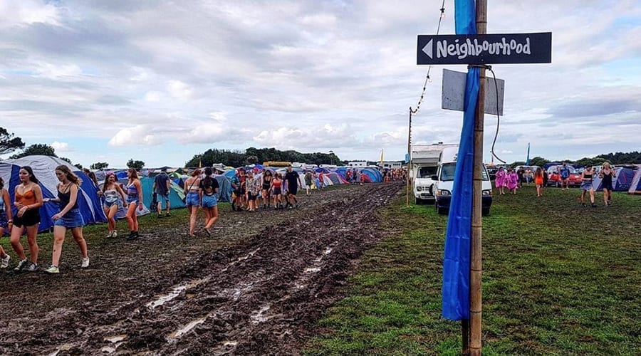 muddy festival road
